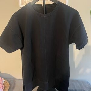 lululemon athletica Black Crewneck Tee with Center Seam